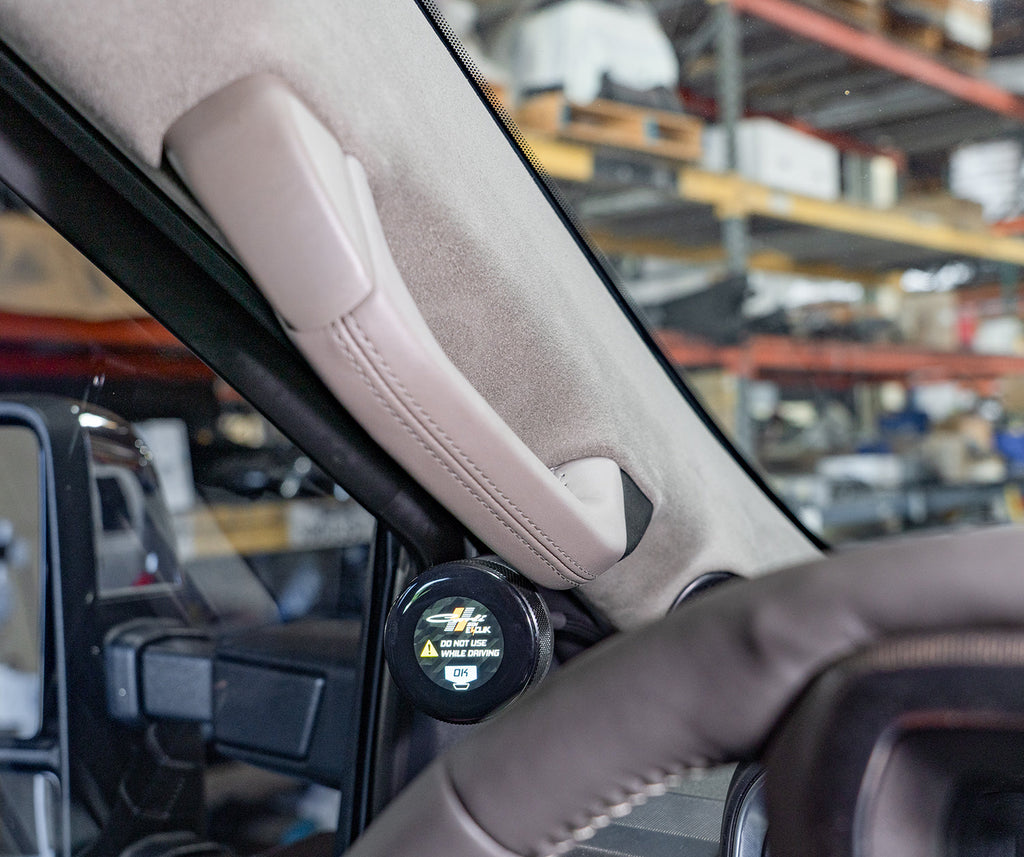 Carli Suspension 2025-Current FORD SUPER DUTY PLATINUM E-VENTURE TOUCH SCREEN MOUNT – SUEDE A-PILLAR