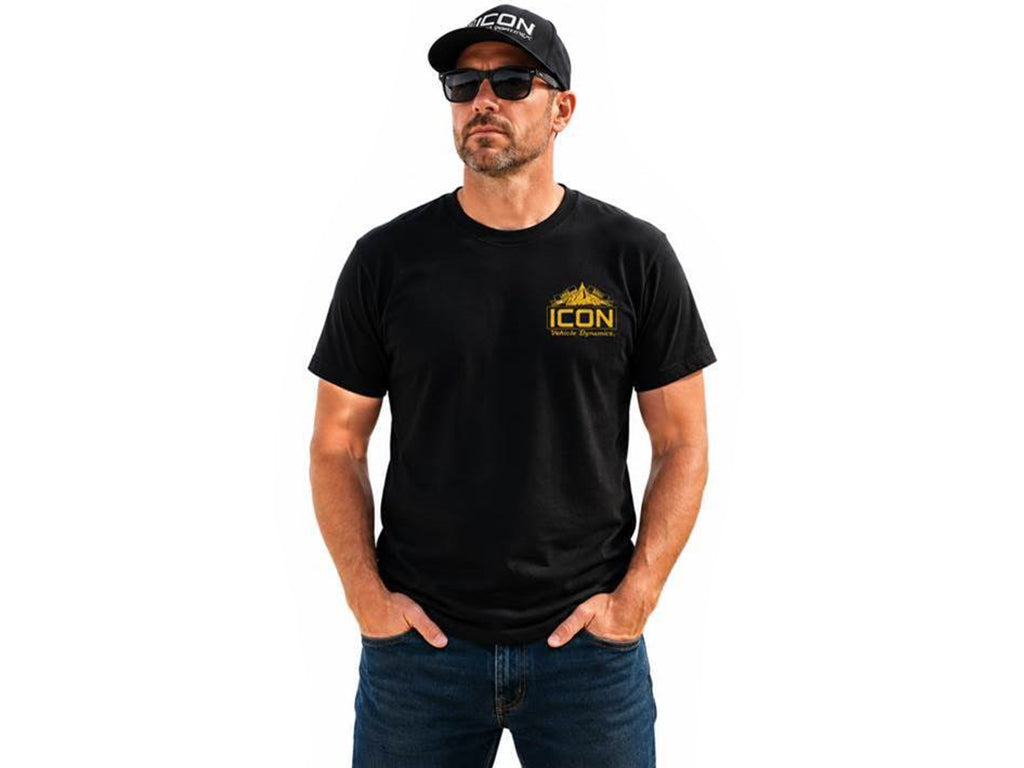 ICON Mountain View Logo T-Shirt, Black, Medium