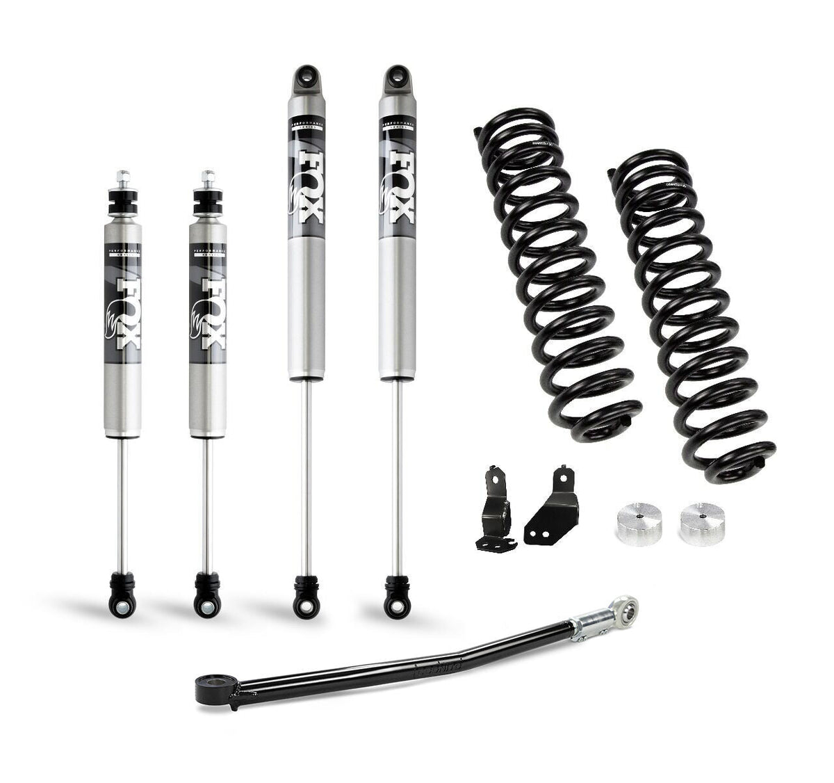 Cognito 2-Inch Performance Leveling Kit With Fox PS 2.0 IFP Shocks For 17-24 Ford Super Duty F-450 Trucks