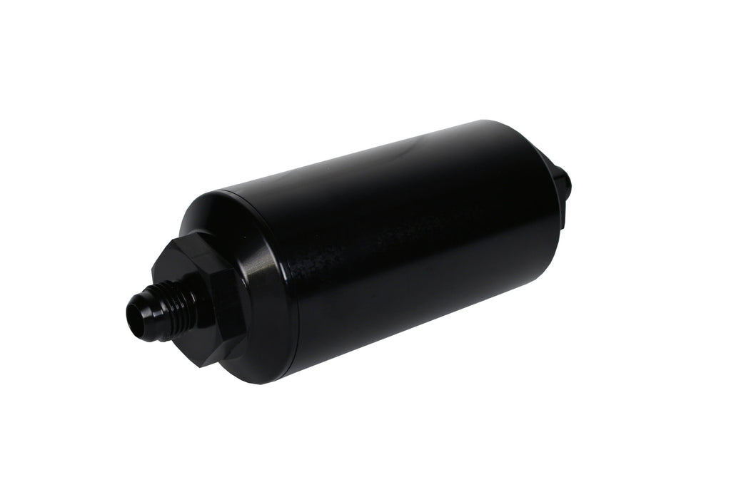 10 Micron Black Fuel Filter with Male AN-06 Ports & Cellulose Element