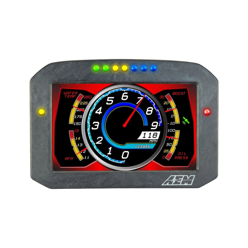 AEM CD-7G Carbon Flush Digital Dash Display w/ Internal 20Hz GPS & Antenna