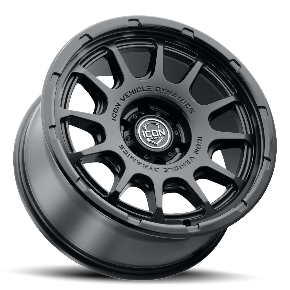 ICON Alloys Rancho, Double Black, 20 x 9 / 6 x 135, 16mm Offset, 5.625" BS