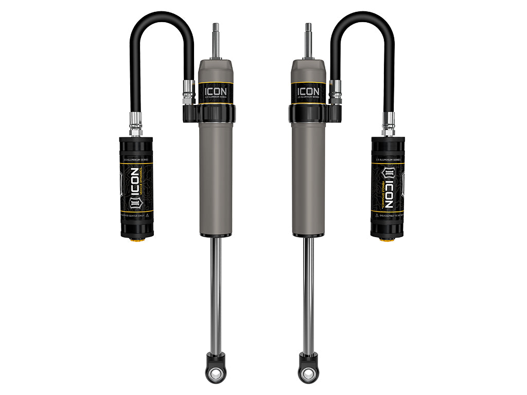 ICON 2022-2026 Toyota Tundra 0-1.5” Lift/2023-2025 Sequoia 0-4" Lift, Rear, V.S. 2.5 Aluminum Series Shock Absorbers, Remote Reservoir, Pair