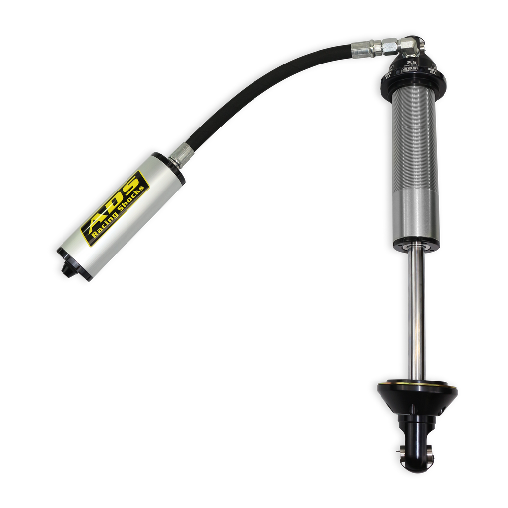 ADS 2.5" x 8" Stroke Coil-over Race Shock with Remote Reservoir (90 Degree Hose) +1" Rod End with Compression Adjuster
