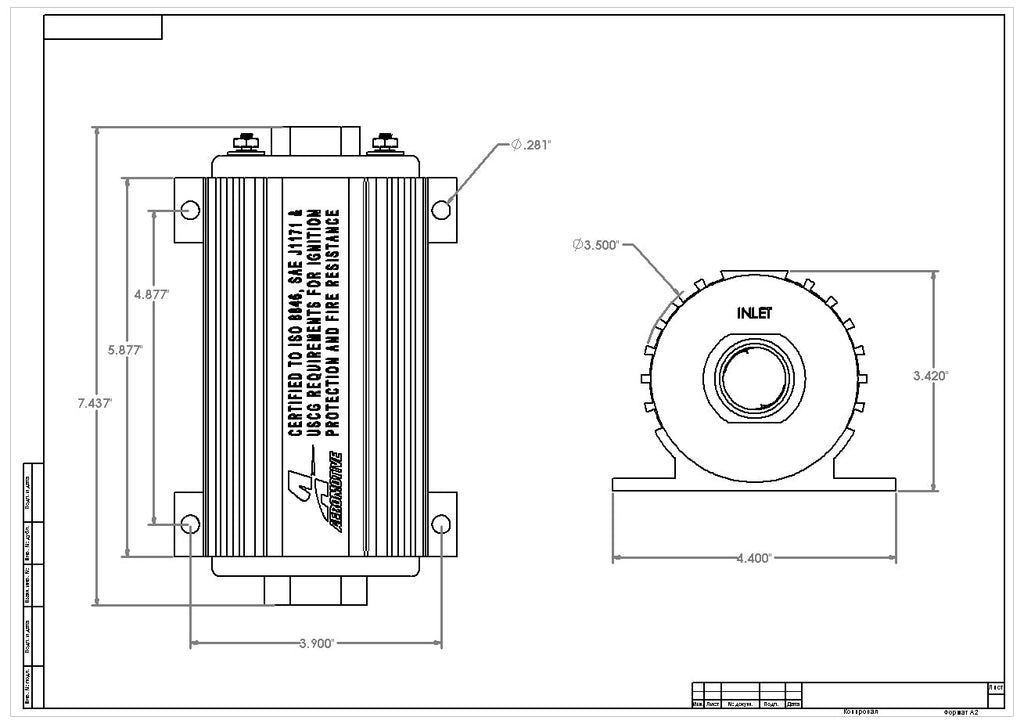 A1000 In-Line Fuel Pump, Marine Applications