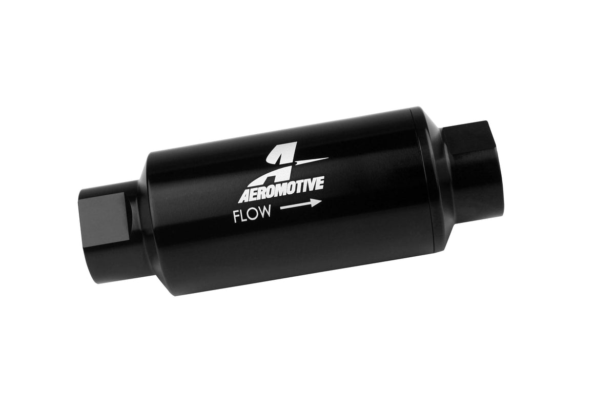 40 Micron Black Fuel Filter with ORB-10 Ports & Stainless Mesh Element