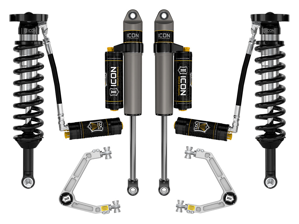 ICON 2023-2026 GMC Canyon AT4, Denali, & Elevation/Chevrolet Colorado Trail Boss, 1.75-2.5" Lift, Stage 5 Suspension System, Billet