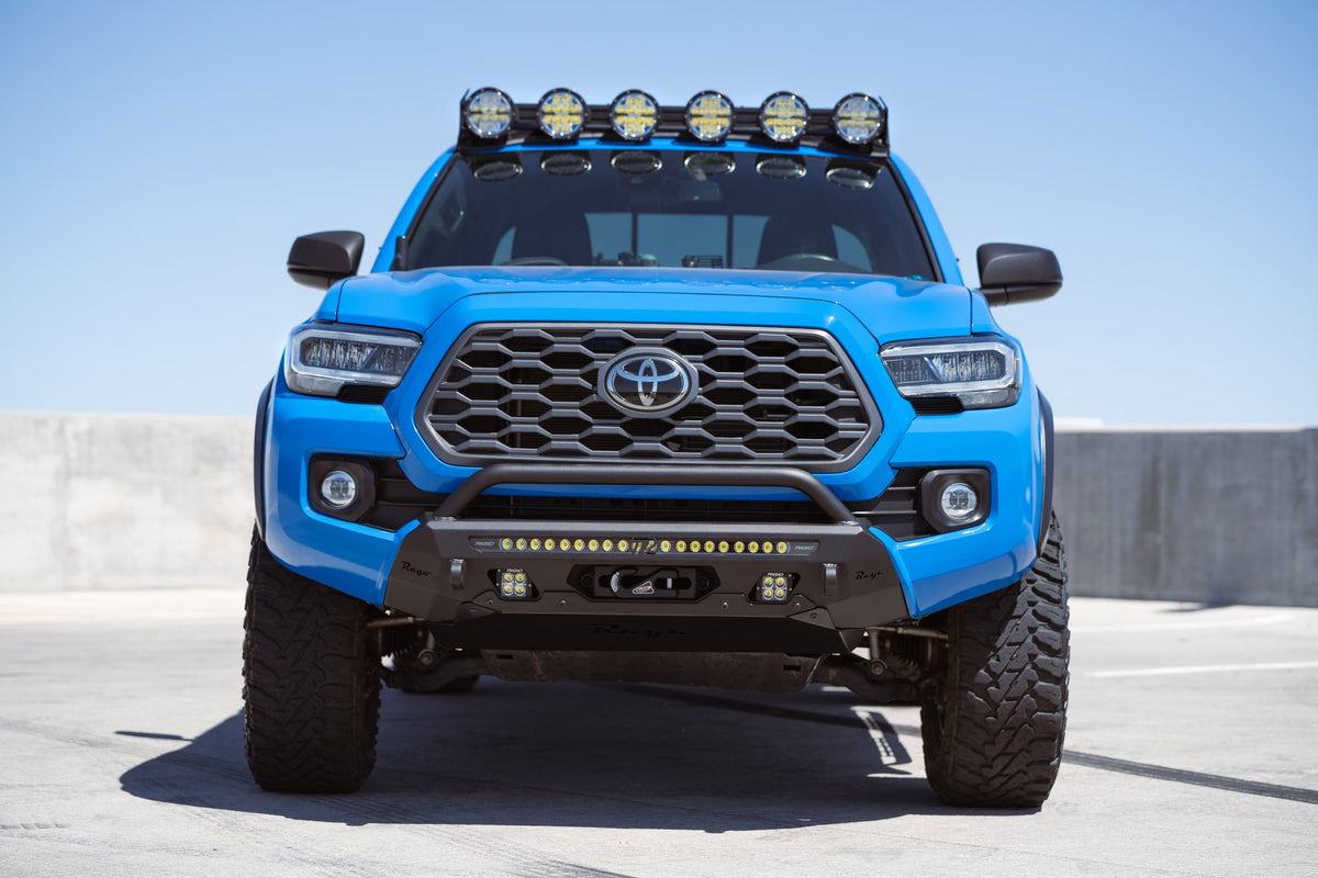 2016-2023 Toyota Tacoma Center Mount Winch Front Bumper w/ Top Hoop