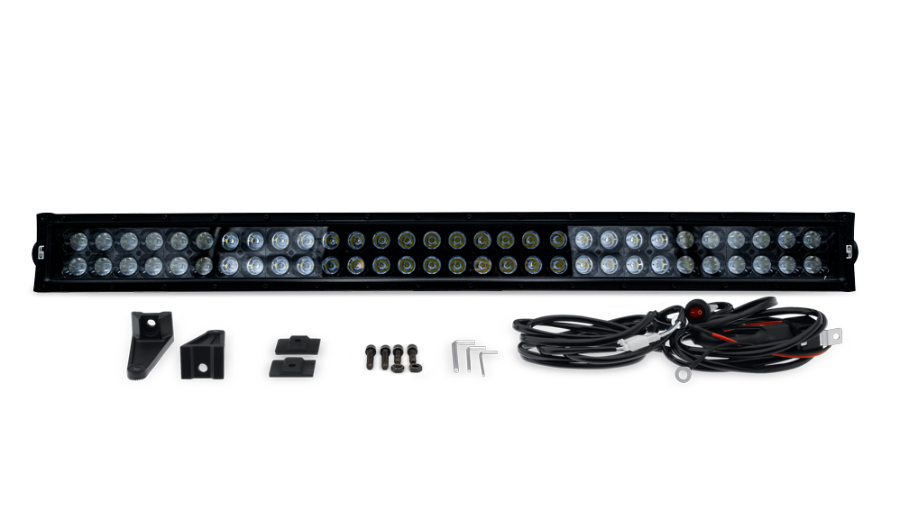 30" BLACKOUT LED LIGHT BAR COMBO BEAM WITH WIRE HARNESS