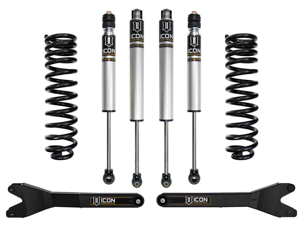 ICON 2023-2025 Ford F-250/F-350 Super Duty 4WD, Gas, 2.5" Lift, Stage 1 Suspension System w/ Radius Arms
