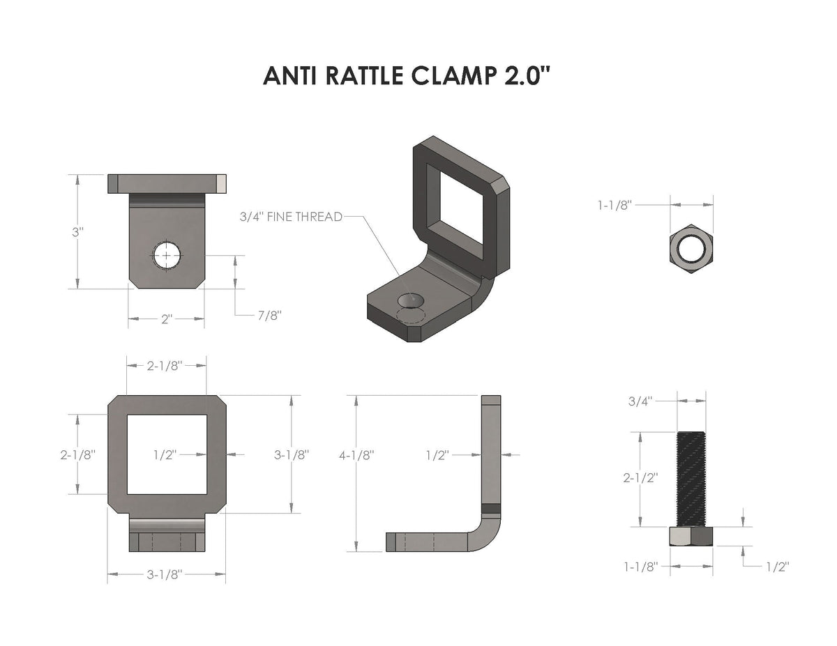 BulletProof 2" Anti-Rattle Clamp