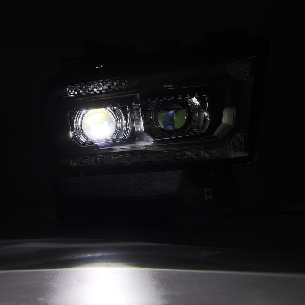 AlphaRex 2019-2024 Ram 2500/3500/4500/5500 LUXX-Series LED Projector Headlights Black