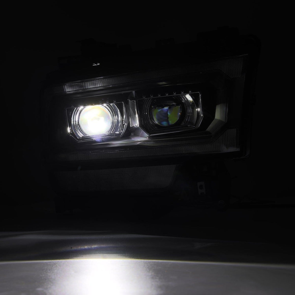 AlphaRex 2019-2024 Ram 2500/3500/4500/5500 LUXX-Series LED Projector Headlights Black