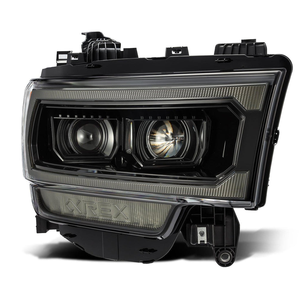 AlphaRex 2019-2024 Ram 2500/3500/4500/5500 LUXX-Series LED Projector Headlights Alpha-Black