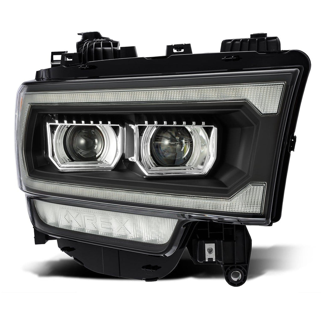 AlphaRex 2019-2024 Ram 2500/3500/4500/5500 LUXX-Series LED Projector Headlights Black