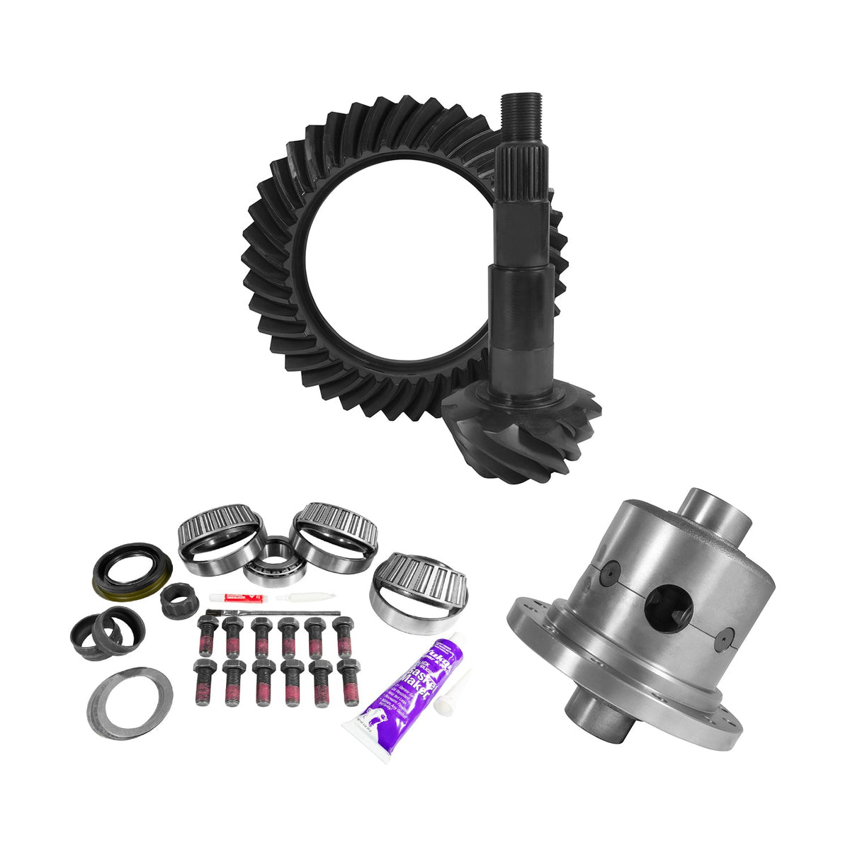 11.5" AAM 3.73 Rear Ring & Pinion, Install Kit, Posi, 4.375" OD Pinion Bearing