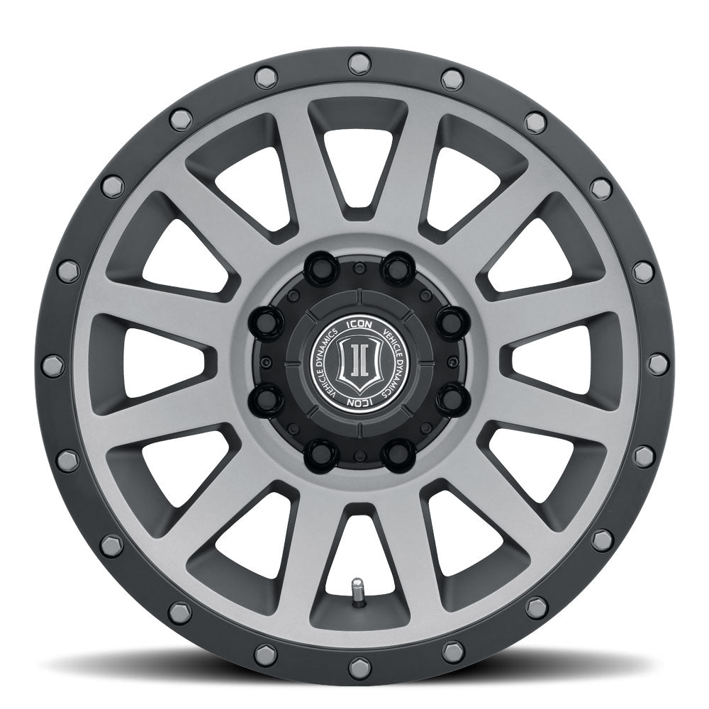 ICON Alloys Compression HD, Titanium, 18 x 9 / 8 x 6.5, 12mm Offset, 5.5" Backspace