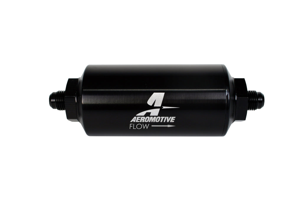 10 Micron Black Fuel Filter with Male AN-06 Ports & Microglass Element