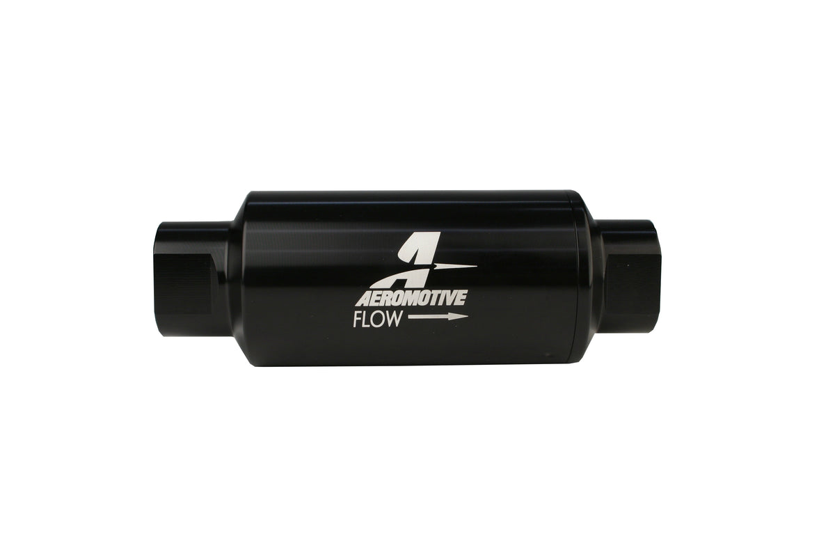 100 Micron Black Fuel Filter with ORB-10 Ports & Stainless Mesh Element