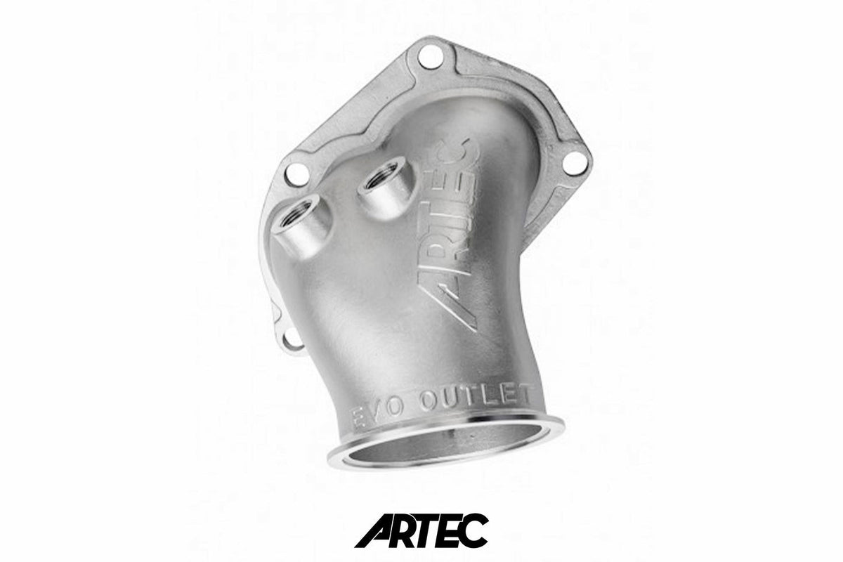 Artec Mitsubishi 4G63  3.5” Cast Outlet O2 Housing Dump Pipe  [4G63-DUMP-VBAND] - 58530043