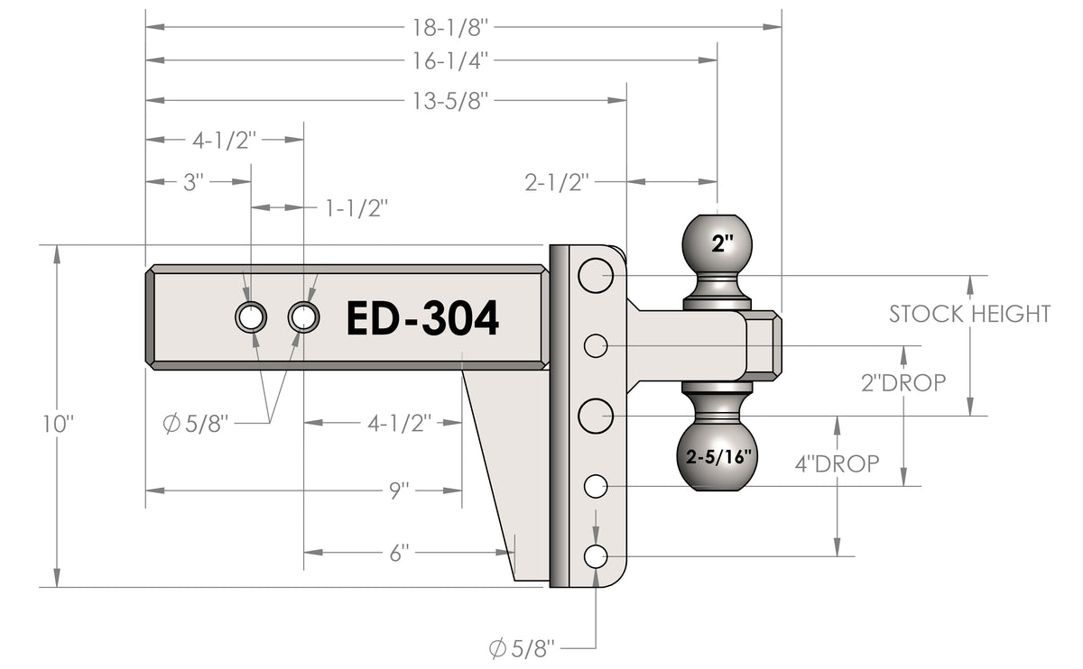 BulletProof 3.0" Extreme Duty 4" Drop/Rise Hitch