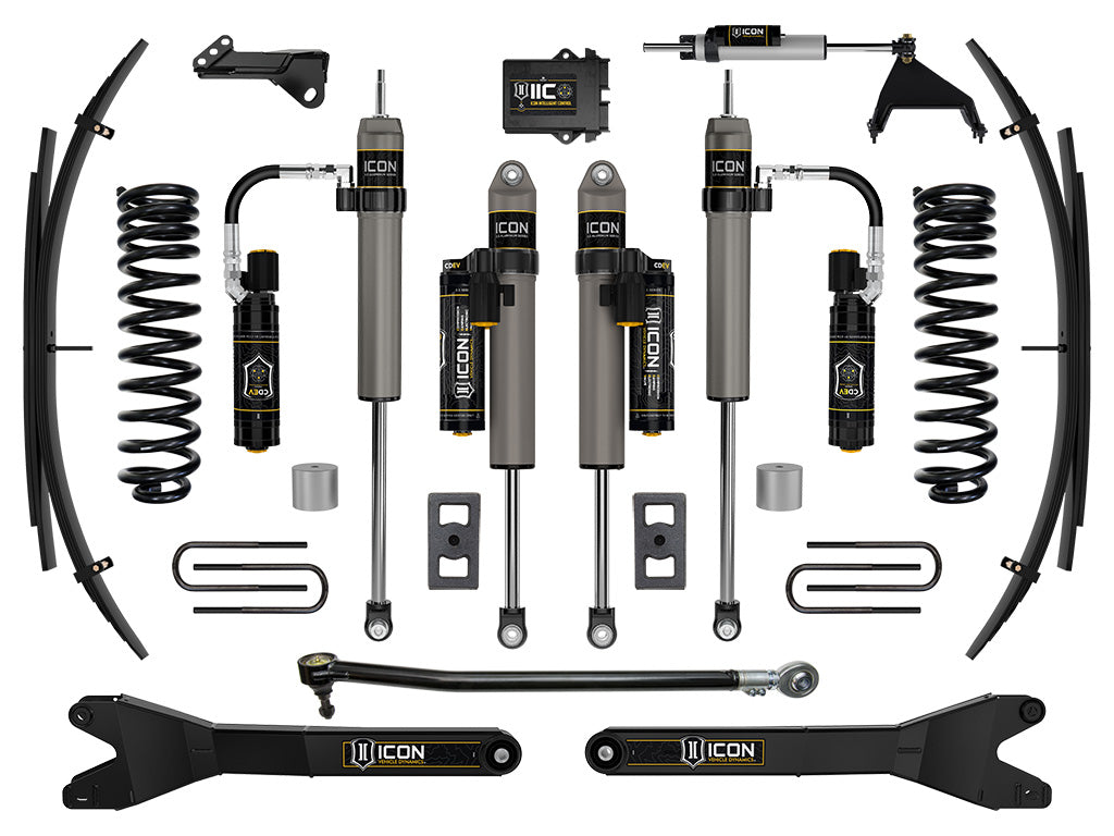 ICON 2023-2025 Ford F-250/F-350 Super Duty 4WD, Gas, 2.5" Lift, Stage 6 Suspension System w/ Radius Arms and Expansion Packs