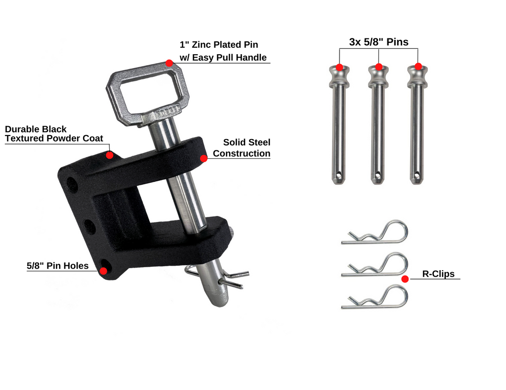 BulletProof Heavy Duty 2-Tang Clevis with 1" Pin