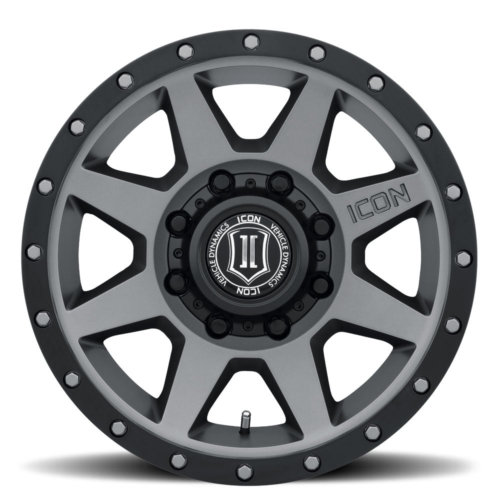 ICON Alloys Rebound HD, Titanium, 18 x 9 / 8 x 6.5, 12mm Offset, 5.25" BS