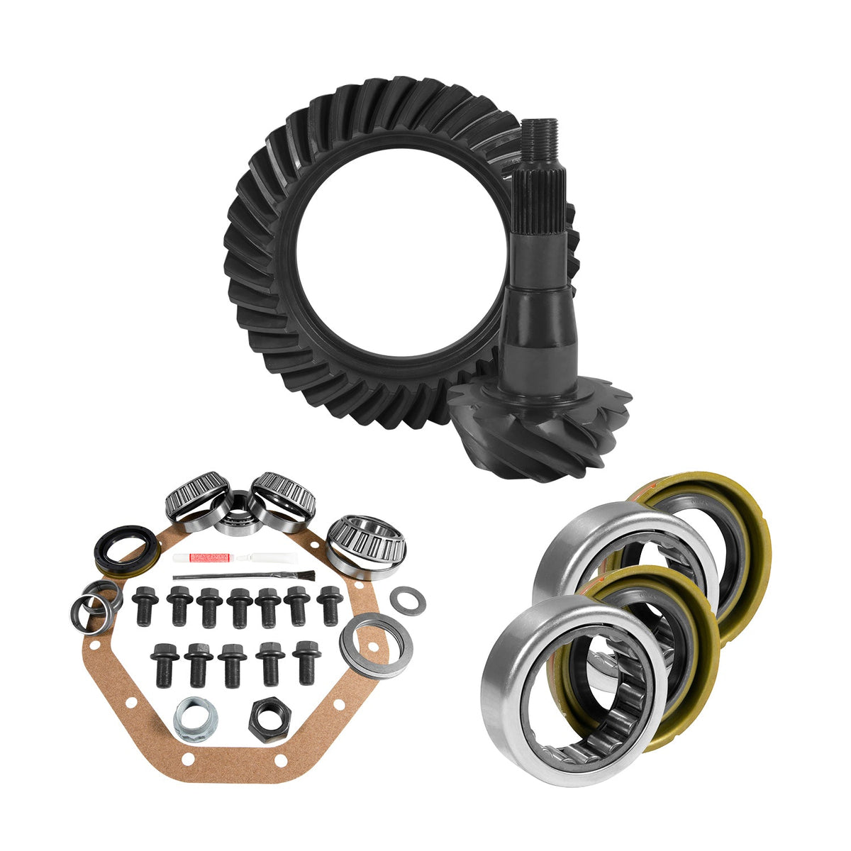 ZF 9.25" CHY 3.91 Rear Ring & Pinion, Install Kit, Axle Bearings & Seal