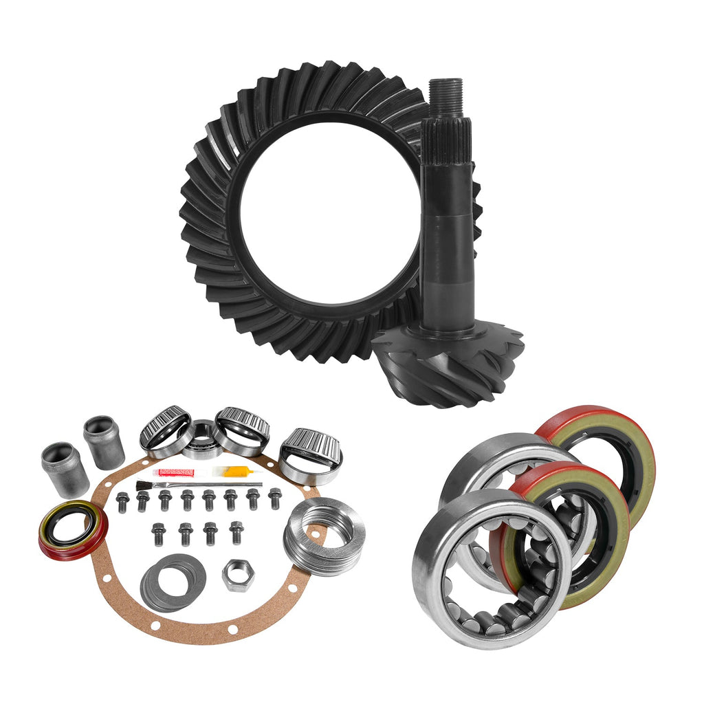 8.875" GM 12T Thick 3.73 Rear Ring & Pinion, Install Kit, Axle Bearings & Seals