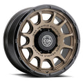 ICON Alloys Rancho, Satin Bronze w/ Gloss Black Lip, 20 x 9 / 8 x 6.5, 12mm Offset, 5.5" BS