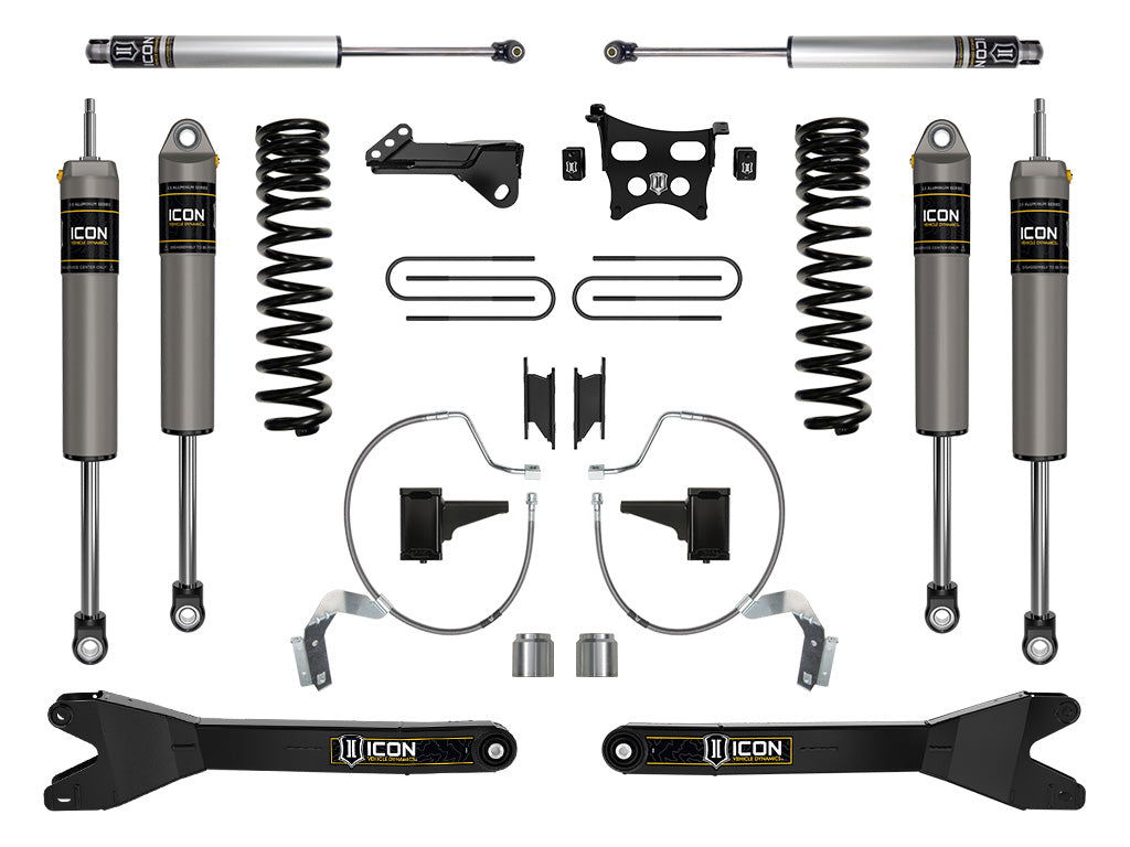 ICON 2023-2025 Ford F-250/F-350 Super Duty 4WD, Gas, 4.5" Lift, Stage 3 Suspension System w/ Radius Arms