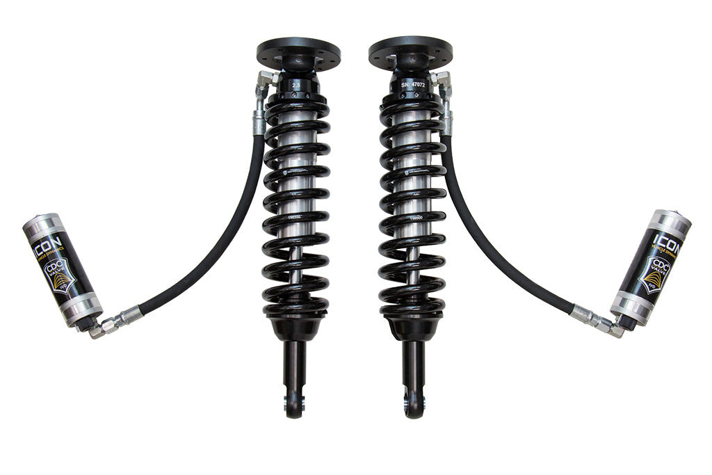 ICON 2009-2013 Ford F-150 4WD, 1.75-2.63” Lift, Front, V.S. 2.5 Series Coilover Kit, Remote Reservoir w/ CDCV
