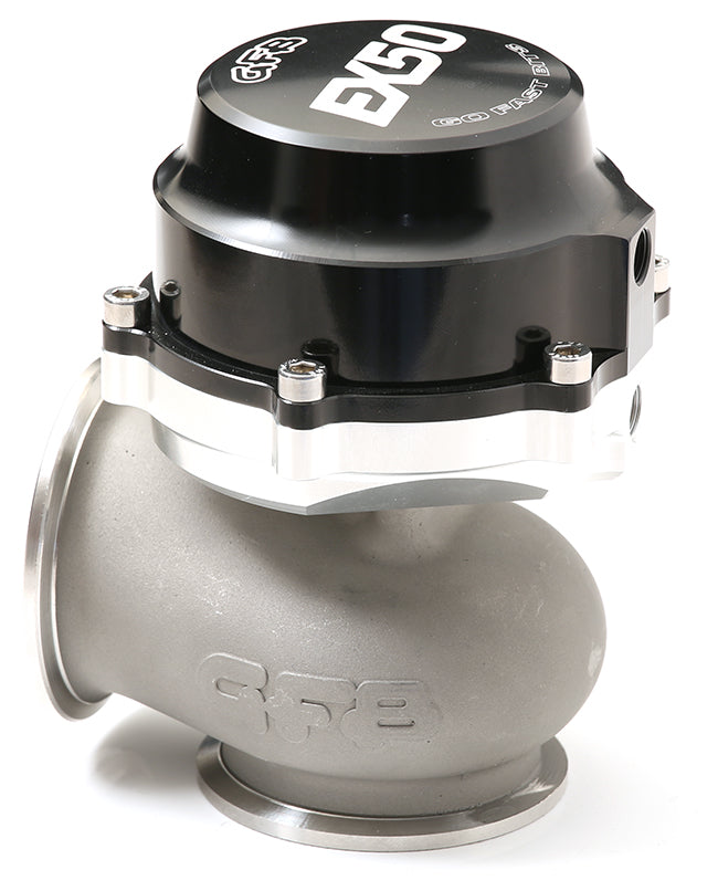 GFB Part Number 7001 50mm External Wastegate angled view
