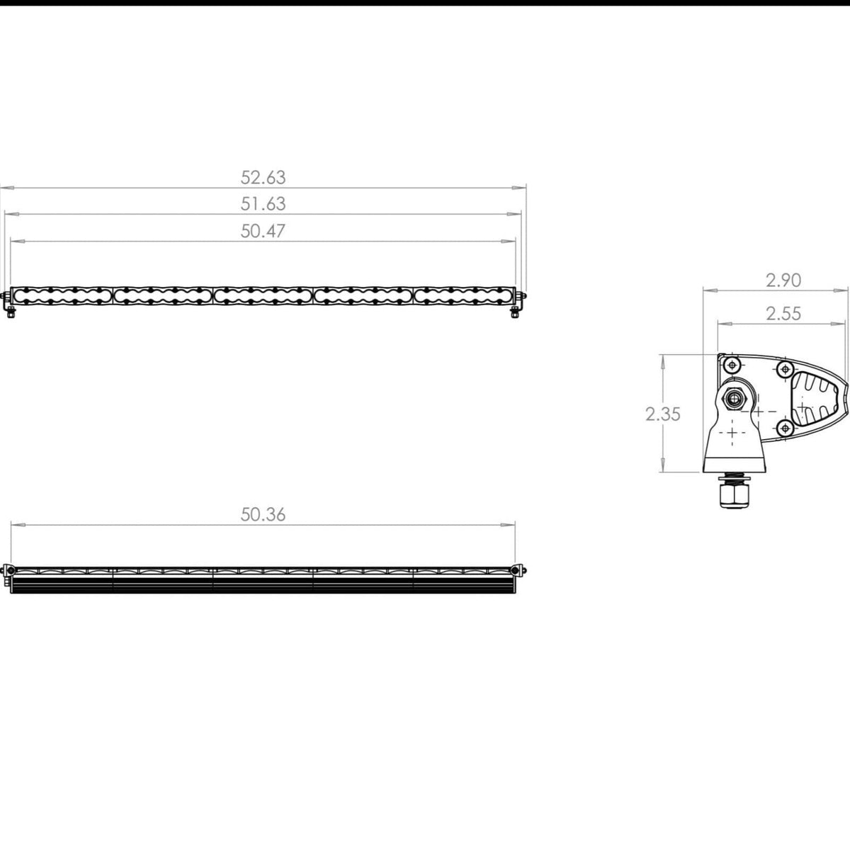Baja Designs 50 Inch LED Light Bar Amber Driving Combo Pattern S8 Series Baja Designs