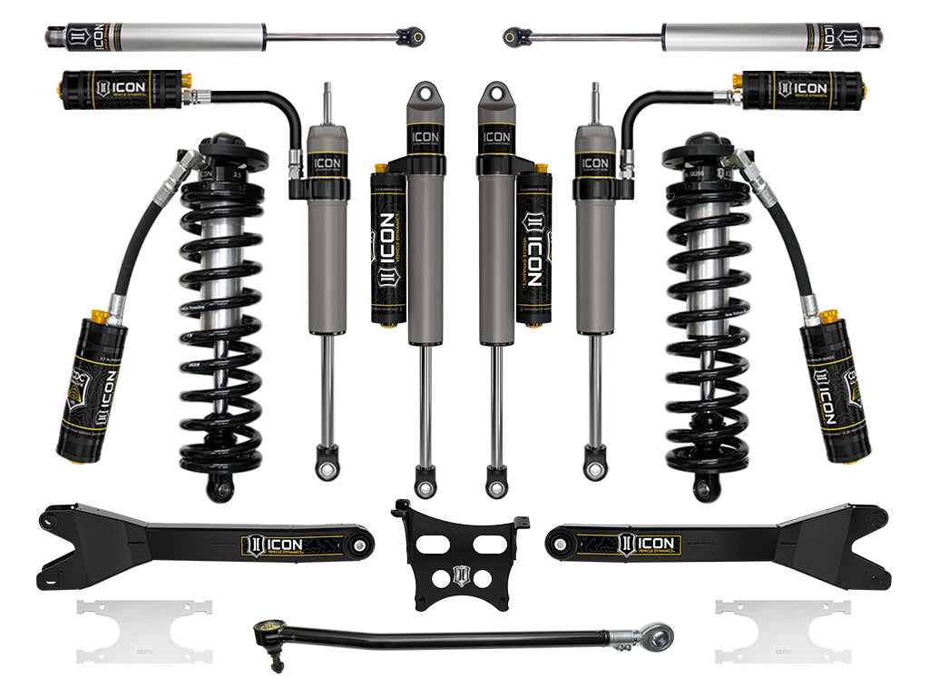 ICON 2023-2025 Ford F-250/F-350 Super Duty 4WD, 2.5-3" Lift, Stage 5 Coilover Conversion System with Radius Arms