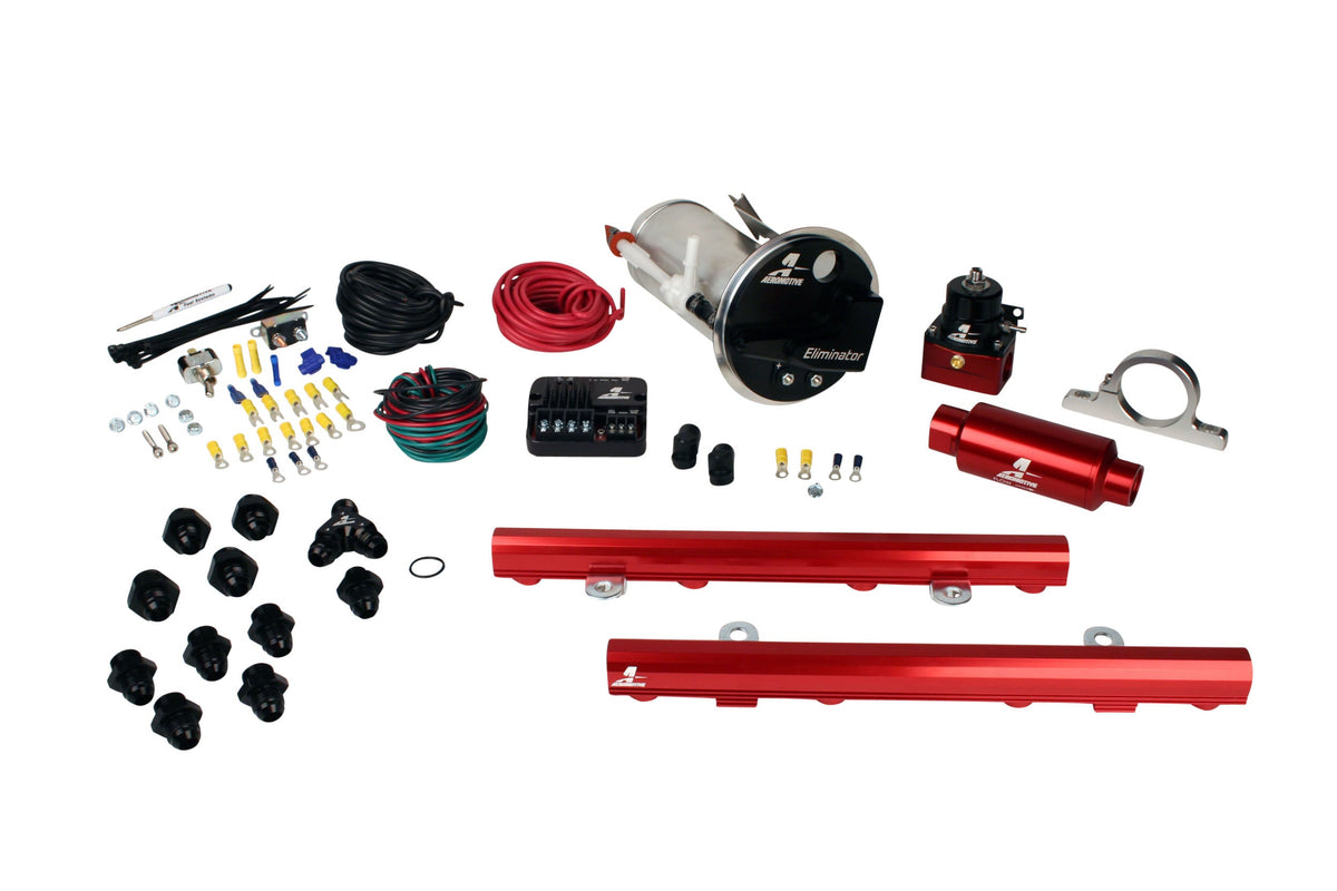 Eliminator In-Tank Pump Gas Fuel System with 5.0L 4-V Fuel Rails, 05-09 Mustang GT
