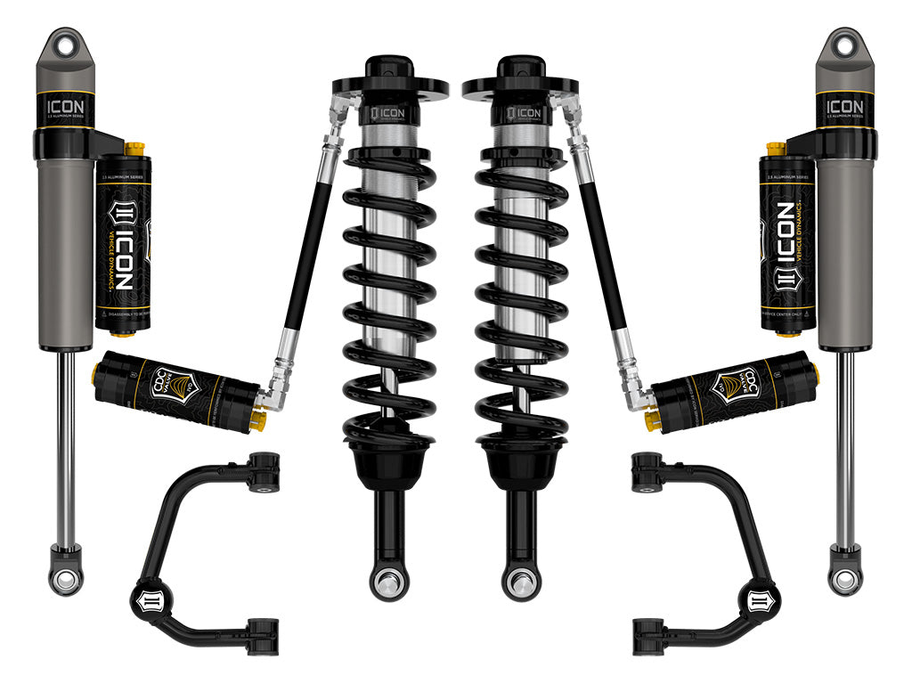 ICON 2021-2025 Ford F-150 4WD, 2.75-3.5" Lift, Stage 4 Suspension System, Tubular, CDCV