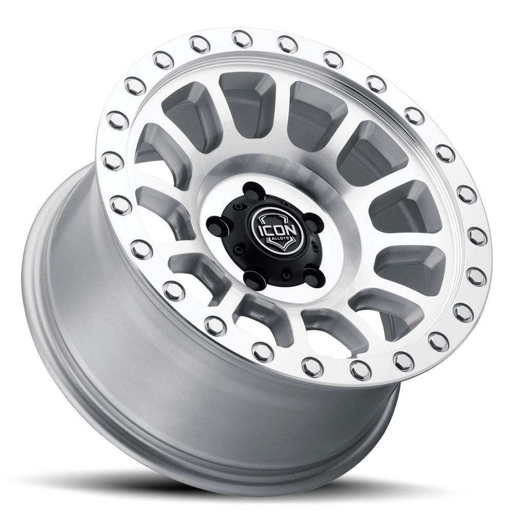 ICON Alloys Hulse, Silver Machined, 18 x 9 / 8 x 180, 12mm Offset, 5.5" Backspace