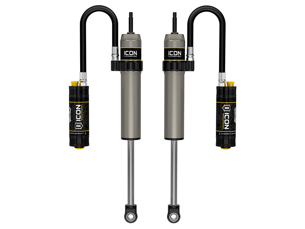 ICON 2014-2026 Ram 2500/2013-2026 Ram 3500, 2.5” Lift, Front, V.S. 2.5 Aluminum Series Shock Absorbers, Remote Reservoir w/ CDCV, Pair