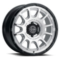 ICON Alloys Rancho, Silver Machined w/ Gloss Black Lip, 20 x 9 / 6 x 5.5, 0mm Offset, 5" BS