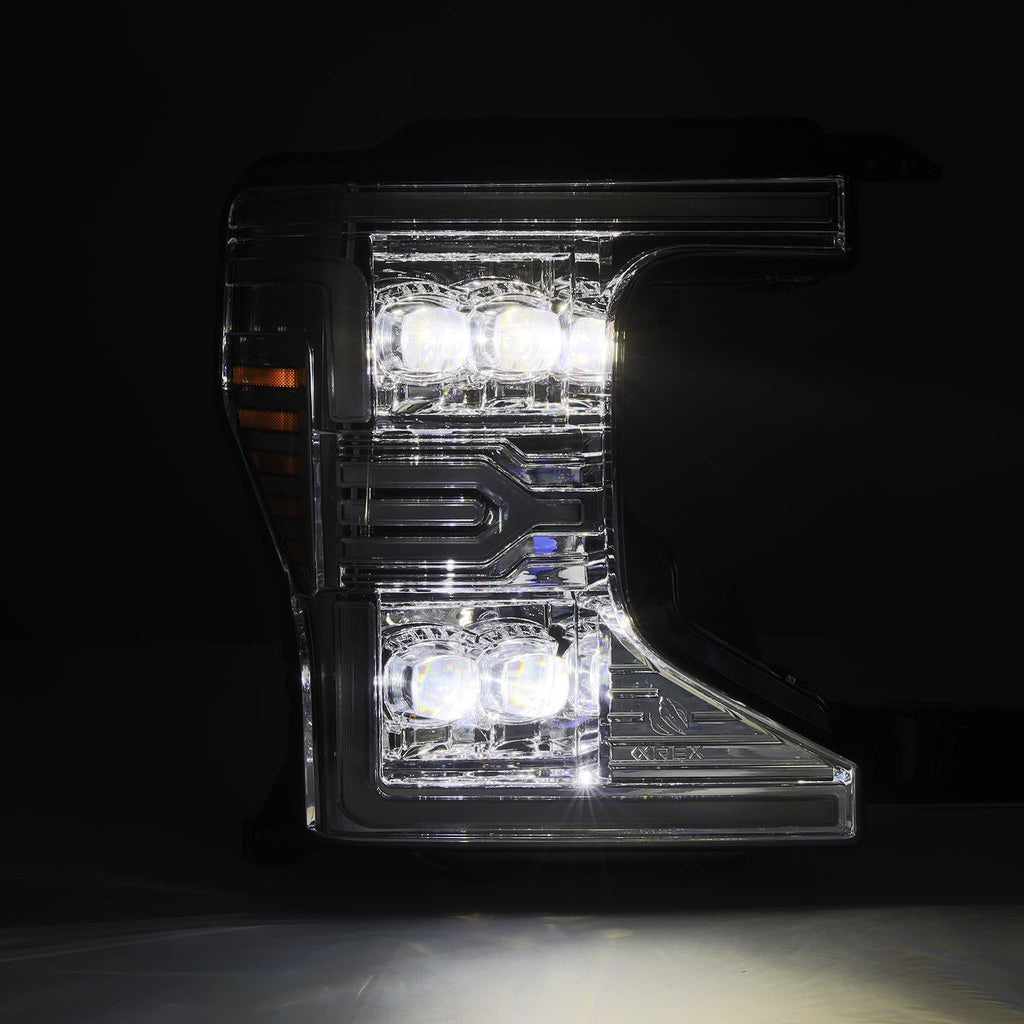Alpha Rex 20-22 Ford Super Duty NOVA-Series LED Projector Headlights Chrome