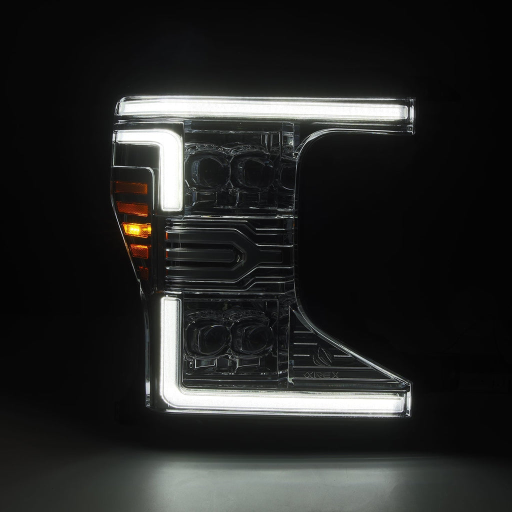 Alpha Rex 20-22 Ford Super Duty NOVA-Series LED Projector Headlights Chrome