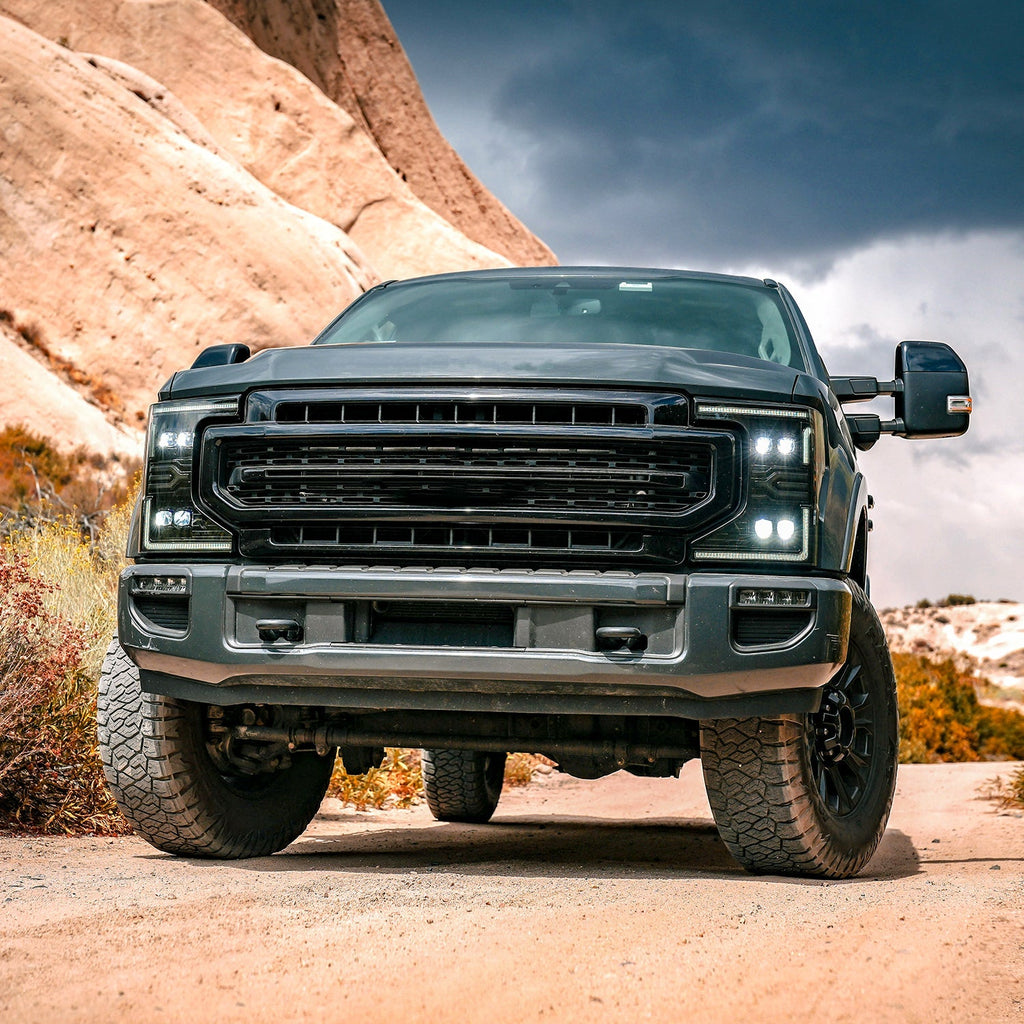 Alpha Rex 20-22 Ford Super Duty NOVA-Series LED Projector Headlights Chrome