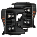 Alpha Rex 20-22 Ford Super Duty NOVA-Series LED Projector Headlights Alpha-Black