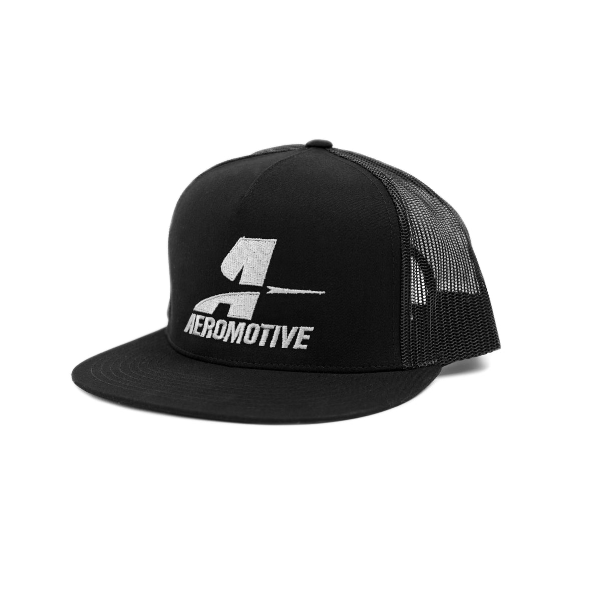 Aeromotive Snapback One Size Fits All Black Trucker Hat