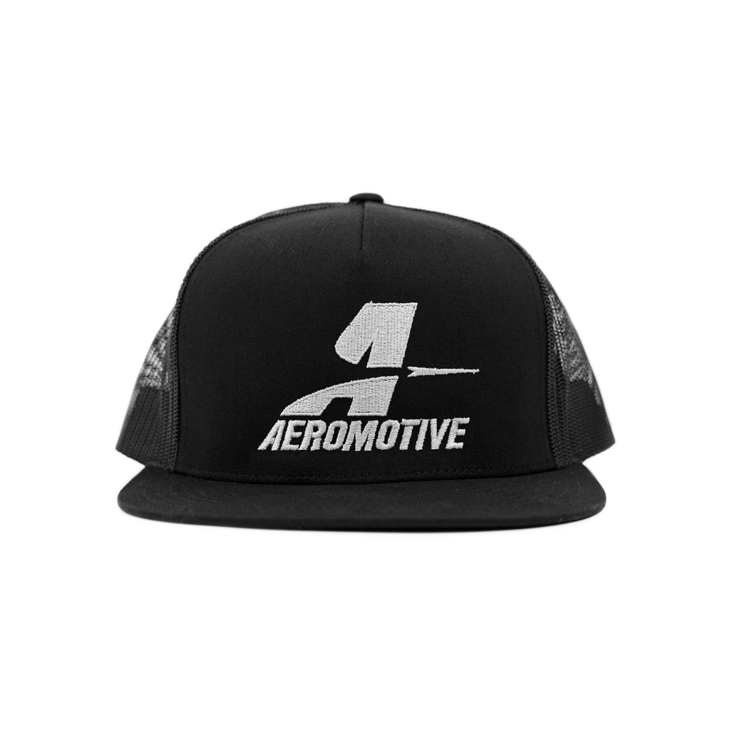 Aeromotive Snapback One Size Fits All Black Trucker Hat