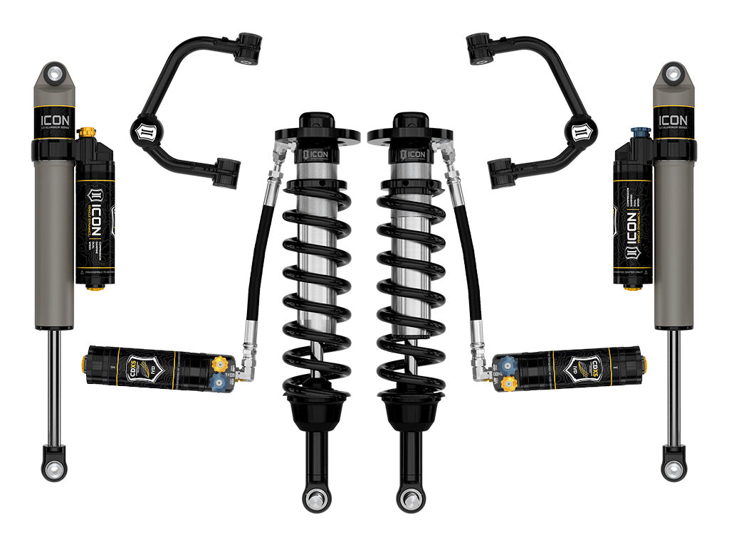 ICON 2021-2025 Ford F-150 Tremor, 2.5-3" Lift, Stage 4 Suspension System, Tubular, CDXS