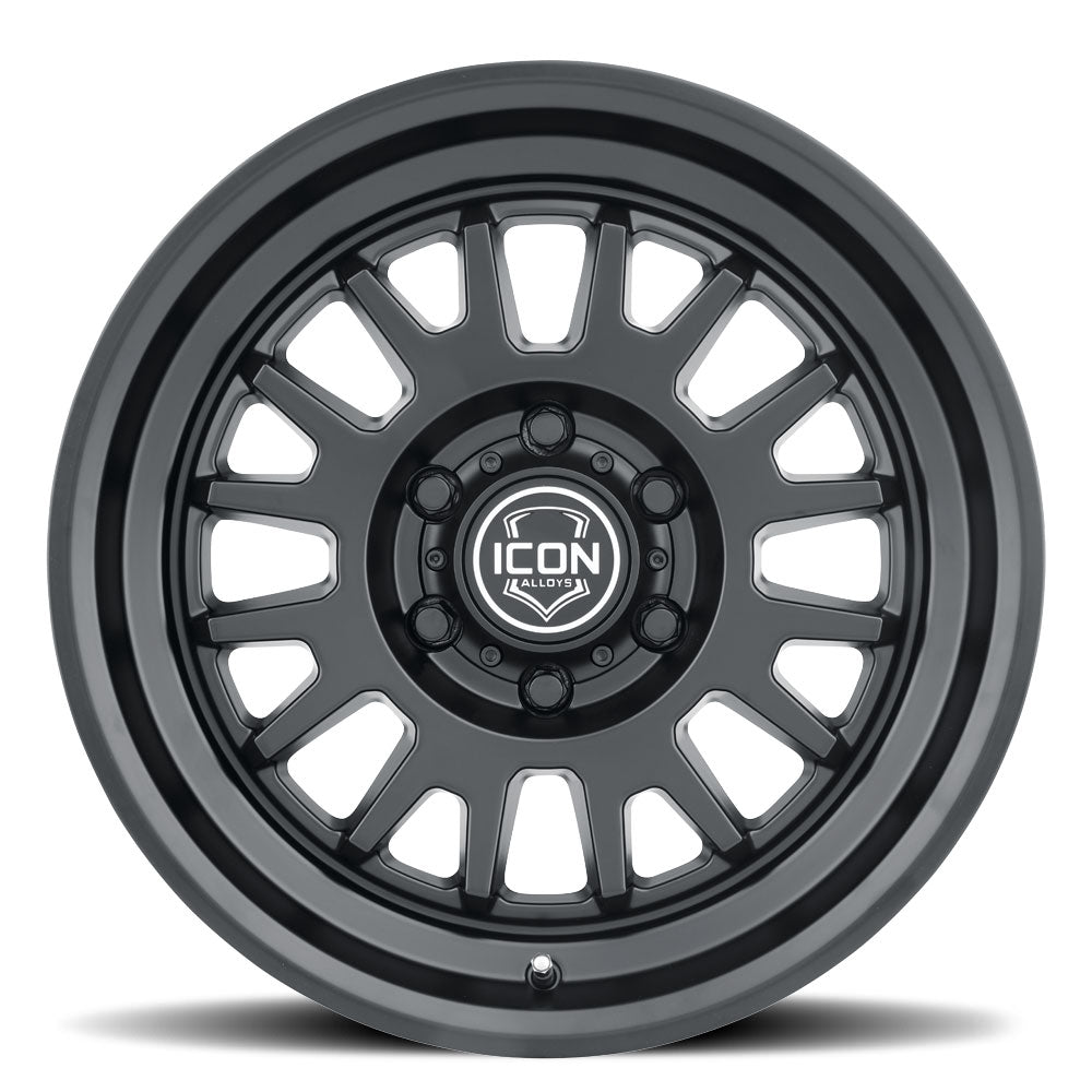 ICON Alloys Anza, Satin Black, 17 x 8.5 / 5 x 5.5, 0mm Offset, 4.75" BS