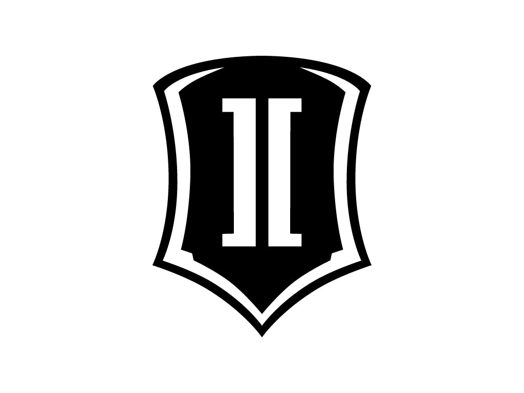 ICON Vehicle Dynamics Shield Logo Sticker, Black, 10” Tall